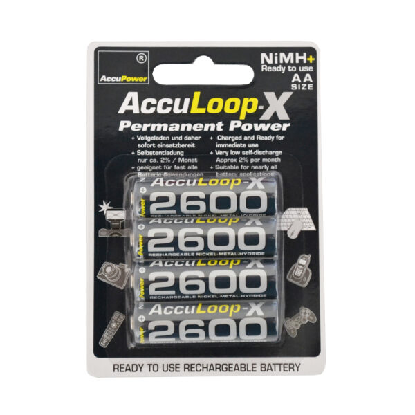 AccuPower AccuLoop-X Permanent Power AL2600-4 AA/Mignon 4 pcs