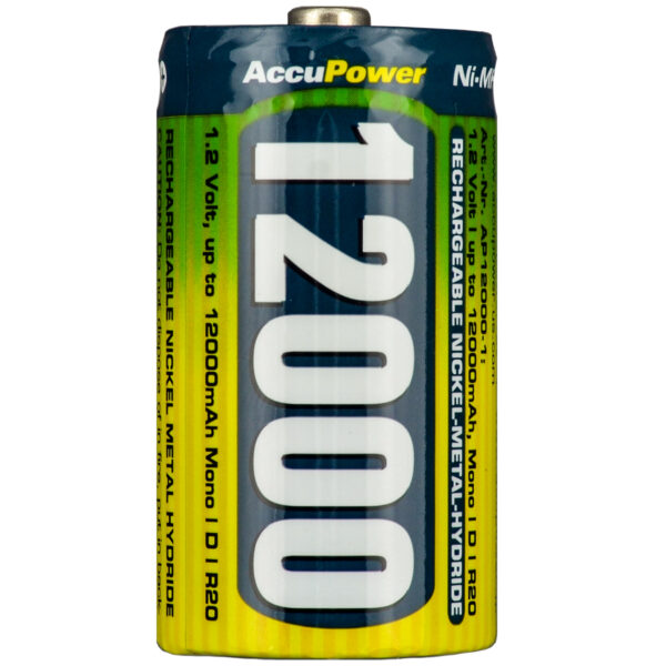 AccuPower AP12000-2 D/Mono/LR20 NiMH battery 2 pcs.