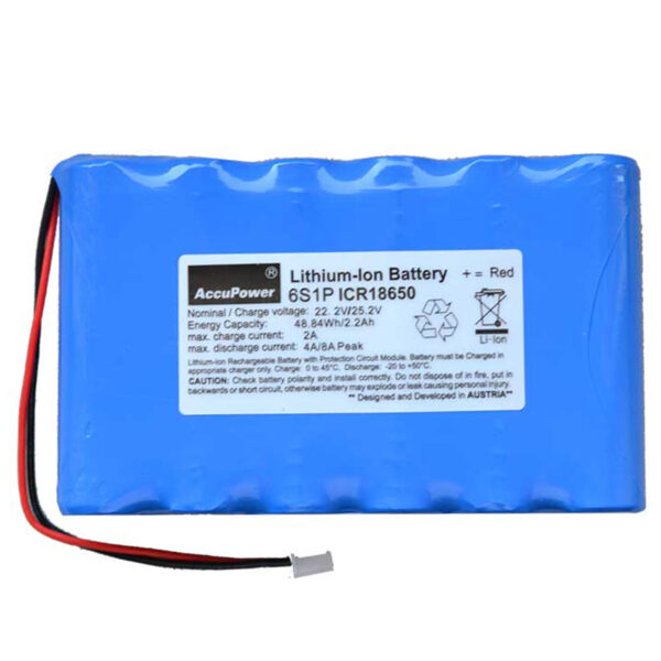 AccuPower Lithium Battery 6S1P 22,2V 2,2Ah 48,40Wh